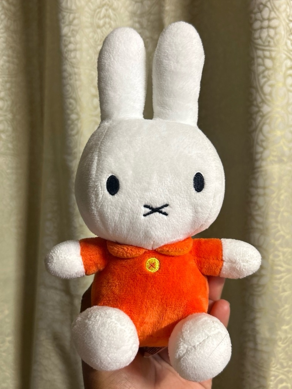 White Bunny Plush Toy with Orange Outfit - Kids Soft Stuffed Animal
